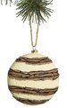 4 inches x 1.5 inches Chocolate Candy Disc Ornament - Cream/Chocolate