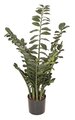 43 inches Artificial Zamia Plant - 12 Stems - 260 Green Leaves - Weighted Base