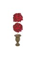 48" Poinsettia Topiary - Natural Trunk - Red - Custom Made