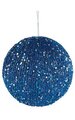 5" Styrofoam Laser Glittered Ball Ornament - Blue