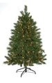 5 feet Noble Flat Christmas Tree - 286 Green Tips - 150 Clear Lights