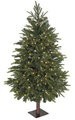 C-160444  5 feet Red Spruce Christmas Tree - Natural Wood Trunk - 402 Green PE/PVC Tips