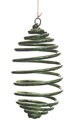 5 inches Plastic Wire Spring Oval Ornament - Green