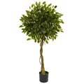 5 feet Ficus Artificial Topiary Tree Outdoor UV Resistant (Indoor/Outdoor)