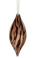 6.5 inches x 3 inches Plastic Tiger Finial Ornament - Brown/Black