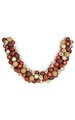 6' Plastic Mixed Ball Garland - 8" Width - Copper/Gold/Brown