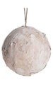 6 inches Styrofoam Birch Ball Ornament - Natural