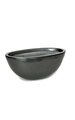 6 inches Fiberglass Oval Pot - 13.5 inches x 7.5 inches Inside Diameter - Grey/Silver