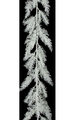 6 feet Plastic Glittered Ice Pine/Cedar Garland - 14 inches Width - White