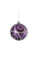 6" Glitter Ball Ornament - Purple