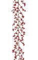 6' Plastic Lacquered Ilex Berry Garland - Mixed Red
