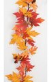 6' Maple Leaf Garland with Berries - Mixed Red/Orange