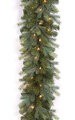 6' Mixed Spruce Garland - 150 PE/PVC Green Tips - 50 Clear Lights