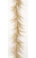 6 feet Plastic Glittered Pine Garland - 11 inches Width - White/Gold