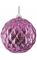 6" Grid Ball Ornament - Pink