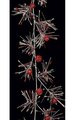 6 feet Tinsel Garland with Balls - 12 inches Width - Red/Silver
