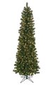 6' Virginia Pine Christmas Tree - Pencil Size - 250 Clear Lights - Wire Stand