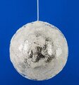 Earthflora's 4 Inch Or 5 Inch Snowy Silver Printed Ball Ornament With Glitter