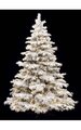 7.5' Heavy Flocked/Glittered Pine Christmas Tree - Full Size - 800 Clear Lights