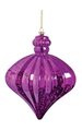 7" x 6" Plastic Mercury Glass Finish Onion Ornament - Purple