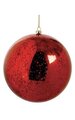 7 inches x 6 inches Plastic Mercury Glass Finish Onion Ornament - Red