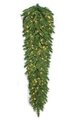 48 inches Mixed Pine Teardrop - 187 Mixed Green Tips -Warm White LED Lights