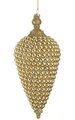 8.25 inches Beaded Finial Ornament - Gold - 3.5 inches Wide