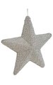 8 inches Styrofoam Beaded Star Ornament - Silver