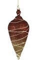 8.25" Finial Ornament - Brown/Gold