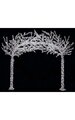 8.25 feet x 9 feet Crystal Arch Tree - 2 Sections - 3,600 White 5mm LED Lights - Adaptor Included