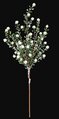 21 Inch Snowy Glittered Boxwood Spray With White Berries