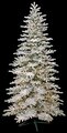 9 feet Medium Flocked Christmas Tree with Glitter - 1,686 Tips - Wire Stand