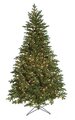 9' Sherwood Fir Christmas Tree - Medium Size - PE/PVC Green Tips - Warm White LED