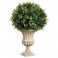 EF-7576 16"Hx10"Wx10"L Boxwood Ball in Resin Urn Green (Price is for a 2 pc set)