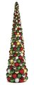 Earthflora's 10 Foot Multi-ball Cone Tree - Red, Green, Silver, Gold, Mixed