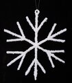 Earthflora's 14 Inch Flocked Snowflake Ornament