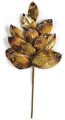 Earthflora's 24 Inch Metallic Magnolia Spray - Copper Brown/gold