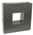 Earthflora's 35 Inch X 10.5 Inch X 35 Inch Tall Gloss Or Satin Rectangle Planter Boxes In Gloss Black, Satin Charcoal Or Satin Bronze Colors