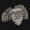 Earthflora's 4 Inch Frosted Glittered Pine Cone Ornament (3 Per Bag)