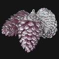Earthflora's 4 Inch Metallic/glittered Pine Cones Ornament (3 Per Bag)