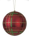 Earthflora's 6 Inch Matte Red Plaid Ball