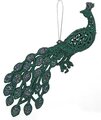 Earthflora's 8 Inch Glittered Peacock Ornament