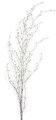 62" Plastic Bamboo Spray with Pearls - 30" Stem - 9" Width - Silver/White
