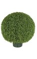30" Plastic Outdoor Boxwood 30” Wide Ball -Green - Wire Frame with Steel Pipe - Weighted Base - Outdoor UV Resistance