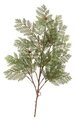 26 inches Plastic Cedar Branch - 25 Tips - 4 Mini Pine Cones