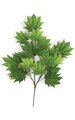 29 inches Full Moon Maple Branch - 18 Leaves - Green