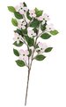 29" Dogwood Branch - 27 Leaves - 9 Flowers - Pink/White
