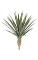 26" Plastic Yucca Bush - Synthetic Trunk - 35 Green Leaves - 20" Width - Bare Stem - Outdoor UV Protection