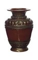 18 inches Fiberglass Vase - 5.5 inches Opening - Wood Tone