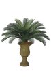 3' Artificial Outdoor Cycas Palm Cluster - 36 Fronds - Tutone Green - Bare Stem